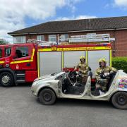 Attleborough Fire Station’s Theo Heginbotham, left, and Tony Brandon will be among the firefighters celebrating 75 years of Norfolk Fire and Rescue Service this weekend