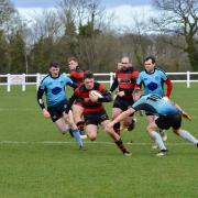 Wymondham on the attack during their recent win over Woodbridge at Barnard Fields Picture: KERRY LAKE