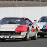 Rickinghall racer John Dickson on his way to winning the final race of the Historic Sports Car Club 70s Roadsposts series at Silverstone with his Ferrari 308GTB, in which he plans to contest the whole series in 2019 Picture: Paul Lawrence