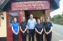 Richard and Phillippa Bond are celebrating 20 years at the helm of the Queen's Head in Hethersett. (L-R) Marieanne Money, Phillippa Bond, Richard Bond, Claire Quantrill, Donna Kiddell and Lorraine Miller.