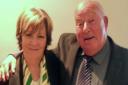 A proud moment: Norwich City Football Club superfan, Kenneth Cross, with Delia Smith