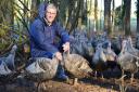 Mark Gorton of Traditional Norfolk Poultry, whose free-range turkeys and chickens have now been housed indoors due to the growing risk of bird flu