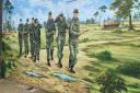 An MTI-funded mural, painted by Mark Harper on the side of the Thetford Dad’s Army Museum, depicts seven of the main cast members in Thetford Forest, where the show was filmed.