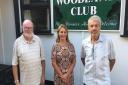 From left, John Sparks, trustee, Denise Howard, bar manager, and chairman John Fitchew outside the Woodland Social Club in Tacolneston. Picture: Simon Parkin