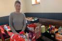 Taila Taylor has been taking donations of essential supplies at her family's pub, The London Tavern, in Attleborough. Picture: Courtesy of Taila Taylor