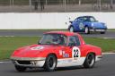 A resolute Jeremy Clark, in his Lotus Elan, heading for a Class C victory at Silverstone Picture: Paul Lawrence/tfmpr.com