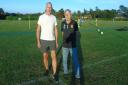 Hethersett Athletic’s men’s football Saturday team manager Michael Lemmon (right) and club chairman Neal Luther (left).
