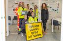 Dominic was welcomed onto site with his own personalised traffic management sign
