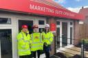 Taila Taylor, centre, with Bidwells' Lynn Cudmore, right, and Jackie Tait, at Matthew Homes' new White House Park development in Attleborough