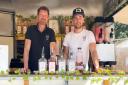 Paul Dunnett and Nev Leverett of Home Farm Gin in their new mobile bar - Picture: Home Farm Gin