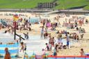 Crowds enjoy sunny weather at Gorleston beach