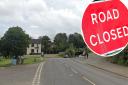 The Station Road junction in Wymondham is closed for the installation of a new sewer pipe
