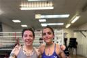 Roni Dean, right, after a sparring session with  Eilish Tierney
