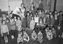 Two teachers retire at West Earlham First School, April 7, 1973.