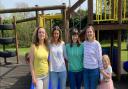 From left Aleksandra Hyett-Goszczynska, Rosanna Kellingray, Charlotte Wyeld, Laura Dorris and Evie Timm at the old playground in Barford