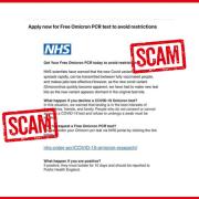 The government has warned of a new scam email that claims to offer PCR tests for the new Omicron Covid-19 variant.