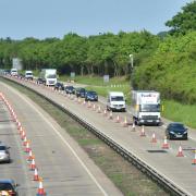 There are currently severe delays on the A11.