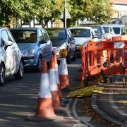 There were roadworks in the centre of Attleborough for almost three years