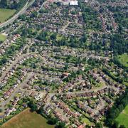 An aerial view of fast-growing Cringleford, just outside Norwich.
