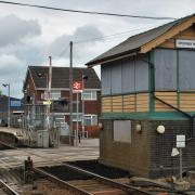 The former Spooner Row signal box which has been given to the Mid Norfolk Railway