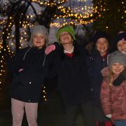 Classroom buddies enjoying the Christmas lights at Peter Beales Garden Centre in Attleborough after school. From left, Emily Grabham, six; Noah Vincent, seven; Olivia Walker, six; Edie Sturman, three; and Lyla Sturman, six. Picture: DENISE BRADLEY