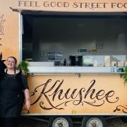 Simon Blackwell and Celine Baxter outside the Khushee Street Food van, which is pitching up across Norfolk.