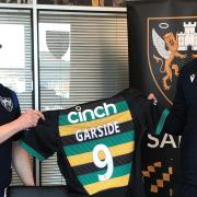 Jake Garside, pictured left, has signed for Northampton Saints where he joins full-back Tommy Freeman, right, another former Wymondham RFC player
