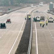 Vehicles drive on the Wymondham bypass for the very first time as it opens. Dated: March 22, 1996.