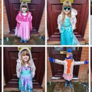 Eva Harrison, 4, from Hethersett, completed 34 miles in 28 consecutive days of walking – all while dressed in a selection of her favourite princess outfits.
