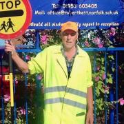 Albie Barrett worked as a lollipop man for nearly a decade at Robert Kett Primary School in Wymondham. Picture: Alison Sheffield