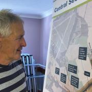 Mark Lusher, one member of the public checking out  the plans for the Norwich Western Link