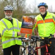 Terry Hickman Smith (correct spelling) and John Wilde are cycling 180 miles to raise money for the EACH Nook Appeal.