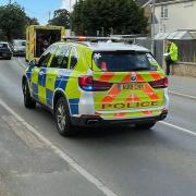 Silfield Road has been closed following a crash involving a bicycle and a car in Wymondham