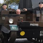 The pair had lessons driving a 432 APC armoured personnel carrier, as well as driving a Saxon APC and a WW2 Bren gun carrier
