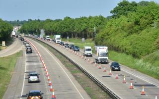 There are currently severe delays on the A11.