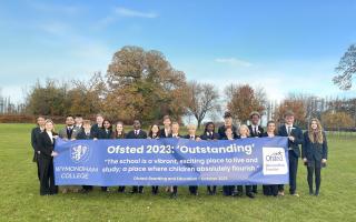 Wymondham College students celebrate its outstanding Ofsted result