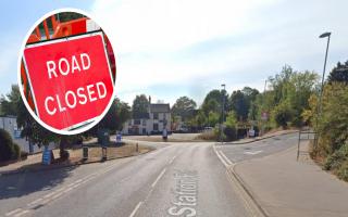A section of Station Road in Wymondham has been closed